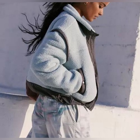 NWT Free People FP Movement Courtside Fleece Ice Flow Medium - Picture 2 of 13